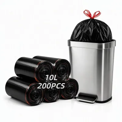 Imagen del producto de Bolsas de basura con cierre, de 10 litros, 200 unidades, de 50 x 60 cm, para la cocina