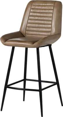 Image de MASSIVMOEBEL24 | Chaise de bar 52x57 Cuir IRON LABEL #615