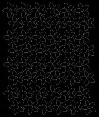 Image de Autocollants muraux Fleurs 3 cm Fleurs 48 pièces noir brillant
