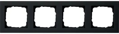 Produktbild von GIRA 021409 Abdeckrahmen 4f E2 Schwarz