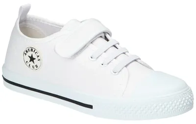 Produktbild von American Club TEN178, Mädchen Turnschuhe Klettverschluss Leder-Einlegesohle leicht bequem, Weiß 31