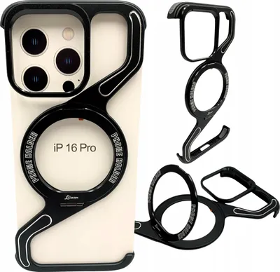 Image de Coque pour Iphone 16 PRO Coque métallique blindée Magsafe Support en titane