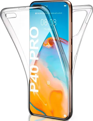Produktbild von Huawei P40 Pro Full Cover Silikon 6,58" TPU 360° Transparent Schutzhülle