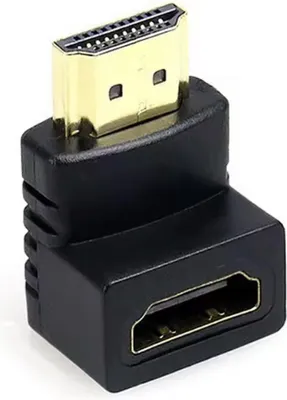 Obrázok produktu pre CHPN – Adaptér HDMI s pravým uhlom – HDMI konektor na HDMI zásuvka – konektor s pravým uhlom – adaptér HDMI – čierna farba – 90 stupňov