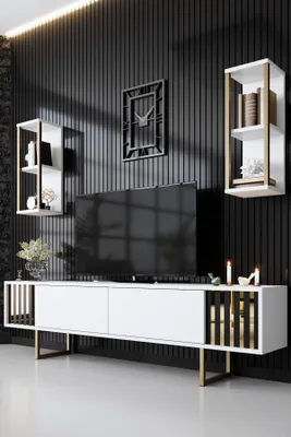 Produktbild von Skye Decor, TV stolík/skrinka - Golden (Biela + ?ierna)