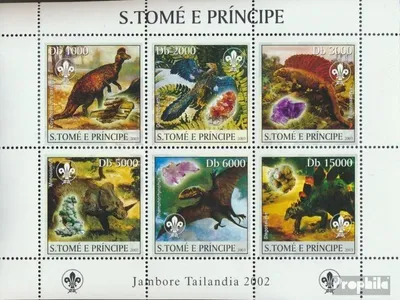 Produktbild von Briefmarken Sao Tome e Principe 2003 Mi 1974-1979 Kleinbogen (kompl.Ausg.) postfrisch Prähistorische Tiere