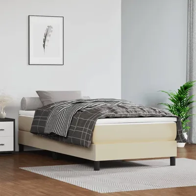 Produktbild von vidaXL Boxspringbettgestell Creme 80x200 cm Kunstleder