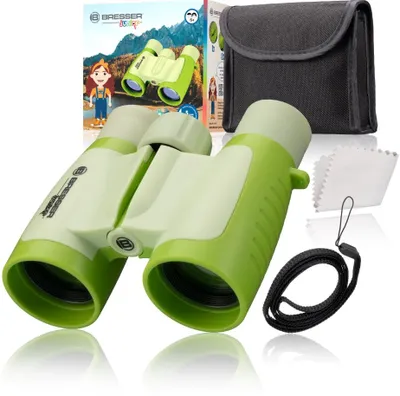 Produktbild von Bresser Junior Kinderfernglas 3x30 leicht mit Mitteltrieb, Gummiaugenmuscheln, Tasche, ab 6 Jahren