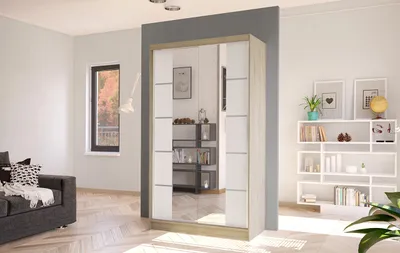 Obrázek produktu pro Elegantní šatní skříň ARINI 5 - šířka 100 cm, dub sonoma / bílá