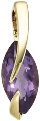 Anhänger-Amethyst-585-Gelbgold-spitzoval