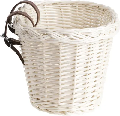 Produktbild von JIPRO® Fahrradkorb aus Weide vorne gebleicht Bambini II. - Weidenkorb - FÜR KINDER - B 27 x T 22 x H 17(cm)