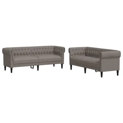 Produktbild von 2-tlg. Sofagarnitur Taupe Stoff