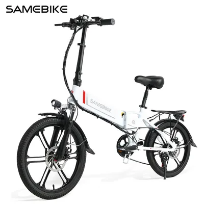 Produktbild von Faltbares Elektrofahrrad 20LVXD30-II, 48 V 10,4 Ah, Doppelfederungssystem, mechanische Doppel-Scheibenbremse, Traglast 150 kg, weiß