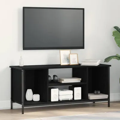 Immagine prodotto di Maison Exclusive - Mobile TV 102 x 35 x 45 cm, colore nero, finitura effetto legno di quercia, realizzato in materiale composito