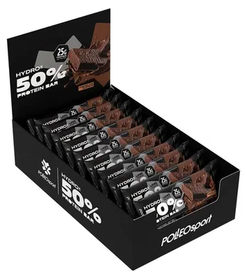 Productafbeelding van Polleo HydroX, eiwitreep, 20 stuks, 50 gram per stuk, chocoladesmaak