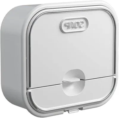 Immagine prodotto di Portasapone da parete, 2 pezzi, bianco, con foro di drenaggio