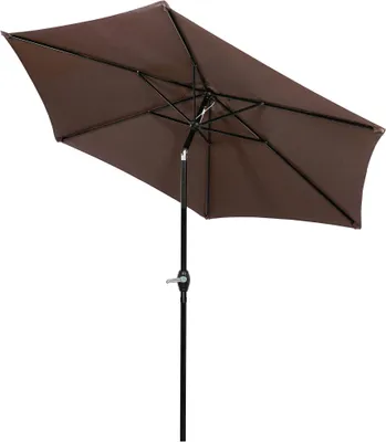 Produktbild von Springos® Gartenschirm Sonnenschirm mit Kippfunktion Kurbelsystem Sonnenschutz Terrasse Garten 235 x 260 cm