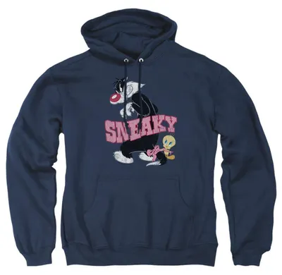 Image de Sweat à capuche "Looney Tunes" - Modèle unie pour hommes/femmes, référence TV38309 (Taille L), couleur marine