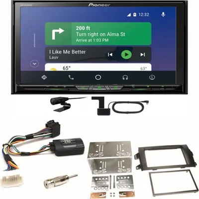 Produktbild von Pioneer AVH-Z9200DAB Android Auto Carplay Einbauset für Suzuki SX4 Fiat Sedici