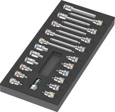 Obrázek produktu pro Wera 9723 Schaumstoffeinlage Zyklop B 3/8" Bitnuss Set 1