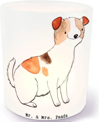Produktbild von Mr. & Mrs. Panda Glas Teelichthalter Jack Russell Terrier Moment - Transparent - Geschenk, Windlicht, kerzenhalter, aus