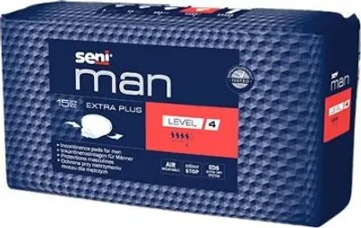 Produktbild von Inkontinenzeinlagen Seni Man Extra Plus Level 4 (1 Karton: 12 x 15 Stück)>>>>