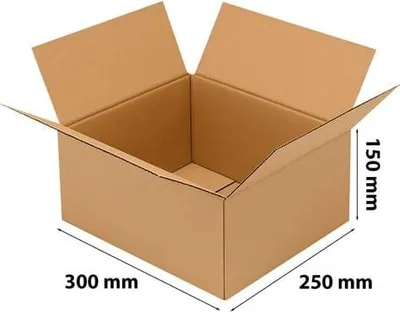 Obrázek produktu pro Kartonová krabice Kartonová přepravní krabice s klopou 300 x 250 x 150 mm Business S