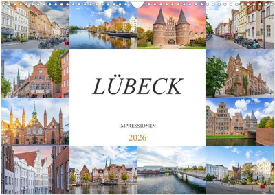 Produktbild von Lübeck Impressionen (Wandkalender 2026 DIN A3 quer), CALVENDO Monatskalender