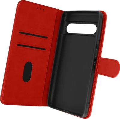Produktbild von Avizar, Kunstleder-Klappetui mit Standfunktion für Google Pixel 7 Pro, Rot