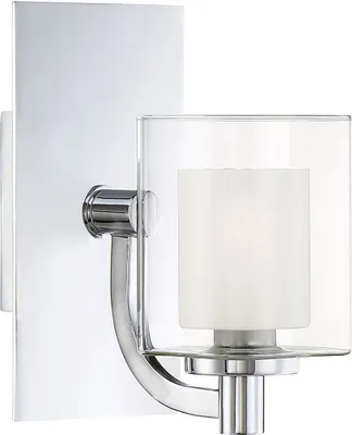 Obrázek produktu pro Koupelnové svítidlo Kovové sklo V: 23,2 cm IP44 Leštěný chrom Bílá G9 teplá bílá 3000 K 300 lm Moderní