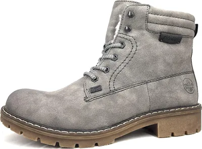 Immagine prodotto di Stivali da donna Rieker Merapi, modello stringato, color grigio, ideali per il tempo libero