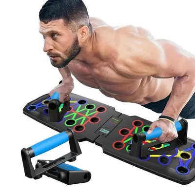 Produktbild von Fitnesskleingeräte, Liegestützgriffe, Multifunktions Push Up Board,Faltbares,Fitness board, 30 Funktionen, Muskeltraining, mit LCD-Bildschirm Zählen