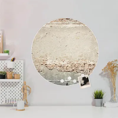 Produktbild von Design Stahlmagnettafel Weiß Rund 47cm Baulücke