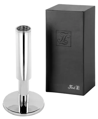 Produktbild von FINK Leuchter RITMO - Kerzenhalter aus Aluminium, Edelstahl vernickelt, glatt, silberfarben, H 18 cm - Festtafel Deko