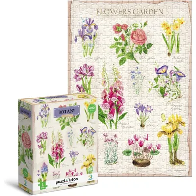 Produktbild von DODO Puzzle Botanik: Gartenblumen 400 dls