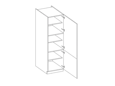 Obrázok produktu pre Potravinová skriňa MALILA - šírka 60 cm, čierna / dub artisan