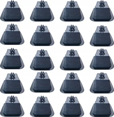 Produktbild von 20x Betonhalter aus Kunststoff mit Fuß für Flachdächer, Durchmesser 8-10mm