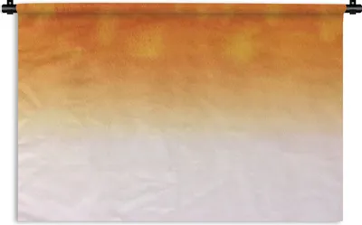 Produktbild von MuchoWow® Wandteppich Wandbehang Aquarell - Weiß - Orange 90x60 cm Tapisserie Dekoration Wandtuch - Wandskulpturen - Bildteppich