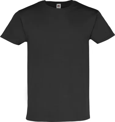 Produktbild von Fruit of the Loom ICONIC 195 RINGSPUN PREMIUM T Farbe: schwarz Größe: 4XL