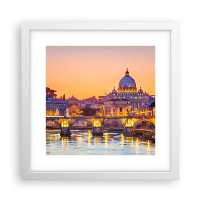 Produktbild von Gerahmtes Poster - Weißer Rahmen - Rom Italien Basilika Geschichte - 30x30 cm - Wand Bild - Wanddeko - Wandbilder - Wandposter - Bilderrahmen - Bilder - Kunstdruck - Wandbild - P2WAC30x30-2704