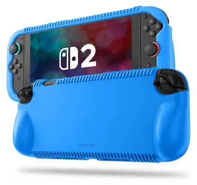 Obrázek produktu pro FINTIE Silikonový kryt kompatibilní s Nintendo Switch 2 (2025) - Měkký [protiskluzový] [nárazuvzdorný] ochranný kryt s otvory pro herní karty a ergonomickým designem, kryt chránící před pádem, (modrý)