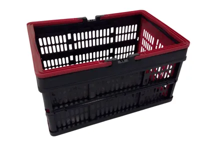 Produktbild von Einkaufskorb klappbar 16 Liter mit Henkel Tragekorb Klappkiste Aufbewahrungsbox