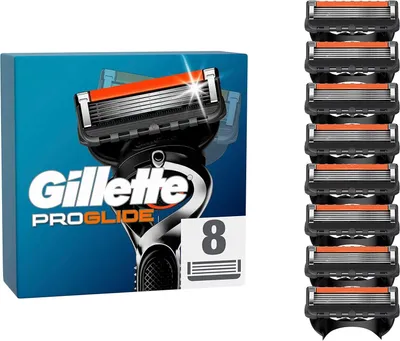 Produktbild von Gillette ProGlide Rasierklingen, 8 Ersatzklingen für Nassrasierer Herren mit 5-fach Klinge