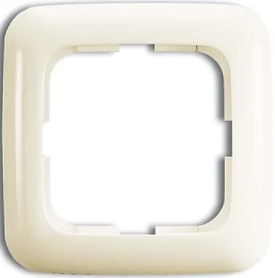 A single cream-colored frame for an electrical outlet.