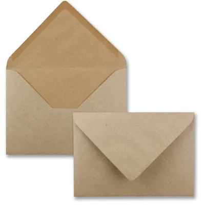 Image de Lot de 50 enveloppes B6 en papier kraft, idéales pour diverses occasions
