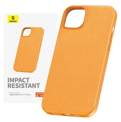 Zdjęcie produktu dla Baseus Fauxther, Pokrowiec, Apple, iPhone 15 Plus, 17 cm (6.7"), Pomarańczowy