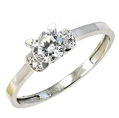 Produktbild von Goldring 14K Weißgold Glare325 Größe 58 mit Zirkoniumdioxid, 1,65 g, 5,1 mm Breite