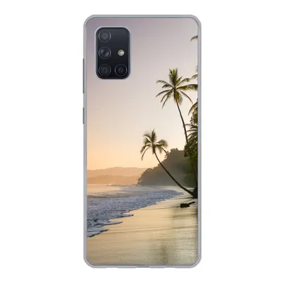 Produktbild von MuchoWow® Handyhülle Schutzhülle Hülle für Samsung Galaxy A51 Strand - Sonnenuntergang - Tropisch Silikon Softcase Handy Hülle - Schutzabdeckung