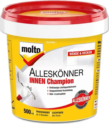 Produktbild von Molto Alleskönner INNEN Champion Spachtelmasse Wand Decke Holz Füllspachtel
