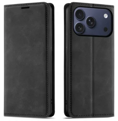 Produktbild von Klapphülle für iPhone 17 Pro | 18 Pro – mit Magnetverschluss, aus Leder und Glas